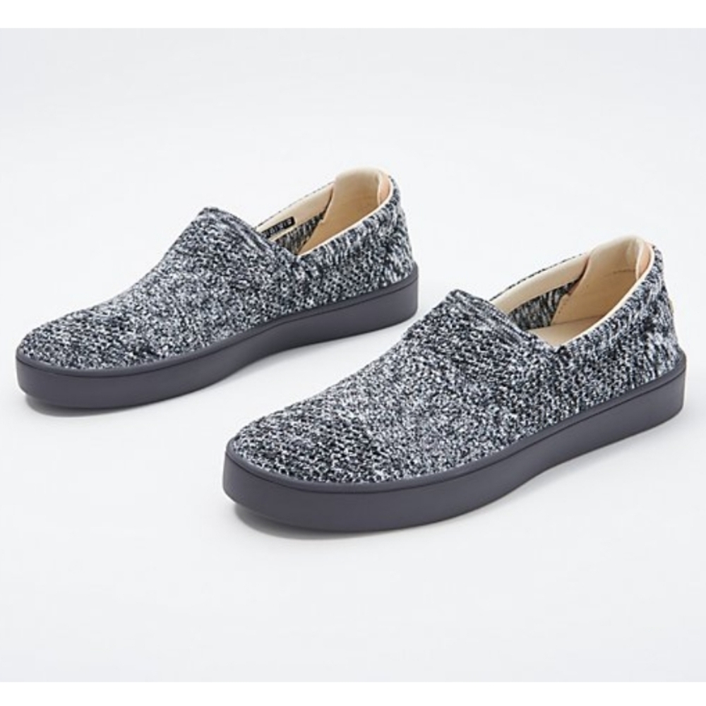 SPENCO Orthotic Black Space Dye Slip On Sneakers